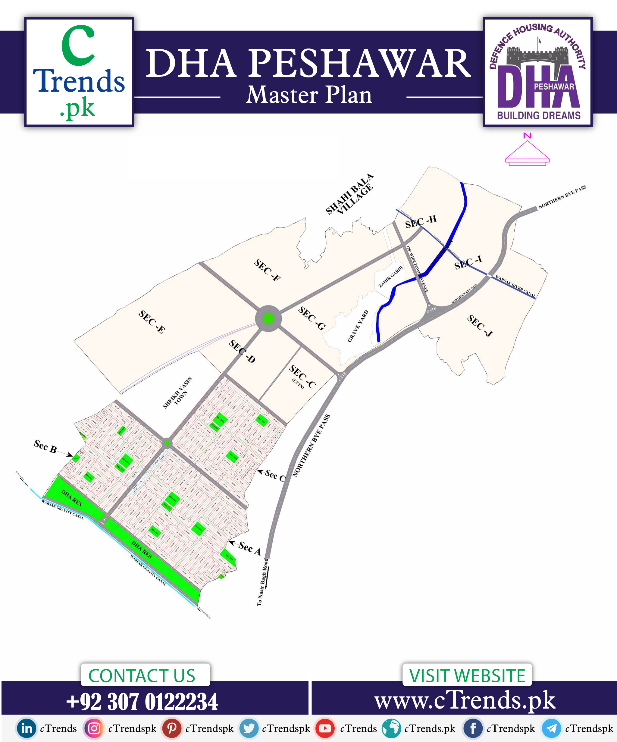 DHA Peshawar Map - DHA Peshawar