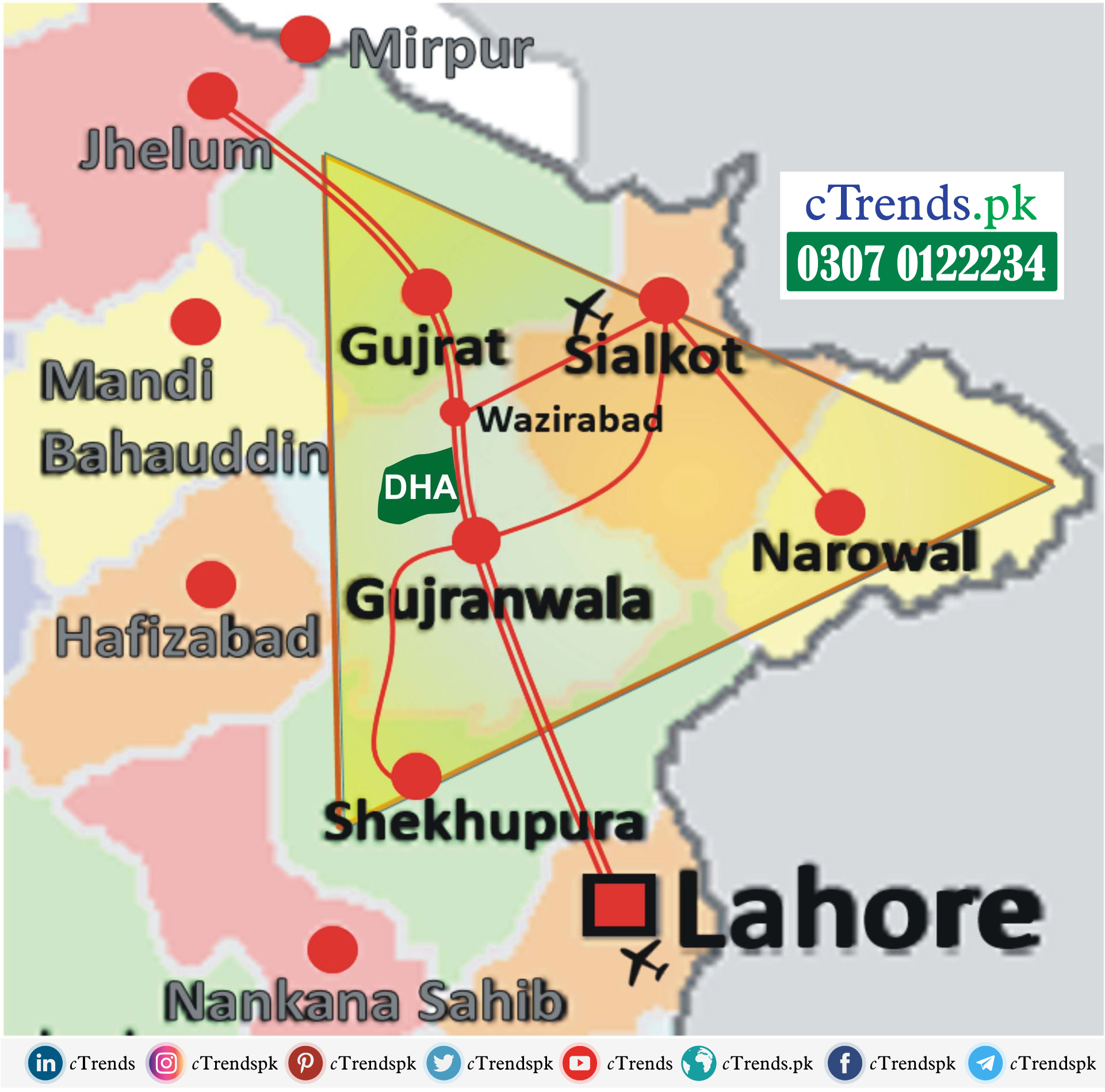 DHA Gujranwala Location